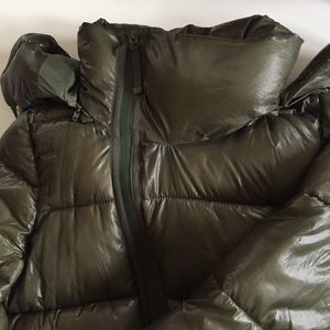 GAP Cropped Puffer Jacket Green